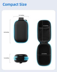 Portable Rectangle Earbuds Carrying Case 2Pack, Organizer for Phone Accessories