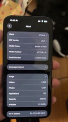 Apple iPhone 15 Plus 256GB Black MTXX3LL/A iOS Wi-Fi Bar Smartphone Mobile