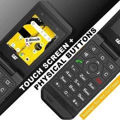 CAT S22 Rugged Flip Phone Unlocked (16GB) 2.8” Touchscreen Smart Cell Phone …