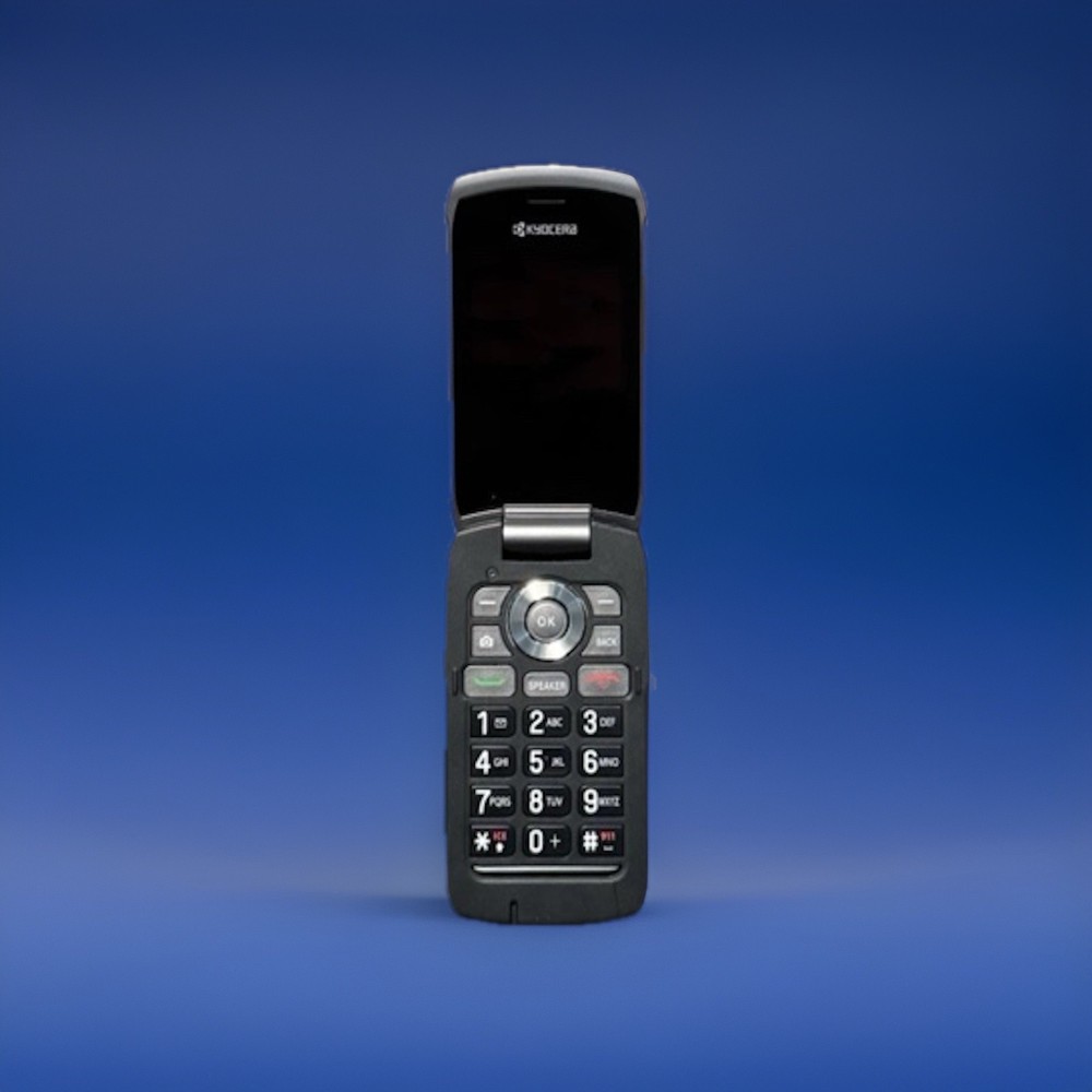 “Kyocera Kona S2151 Black Basic Rugged Flip Phone No Contract Simple Phone