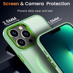 Case for iPhone 13 Pro Max with Screen Protector, Slim Shockproof Light Purple C