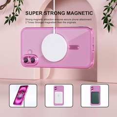 For iPhone 16 Plus Case With Military Grade Drop Proof Protective Cover Hot Pink