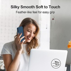 Silicone Case Compatible with Samsung Galaxy A55 5G, Shockproof Cover, Blue