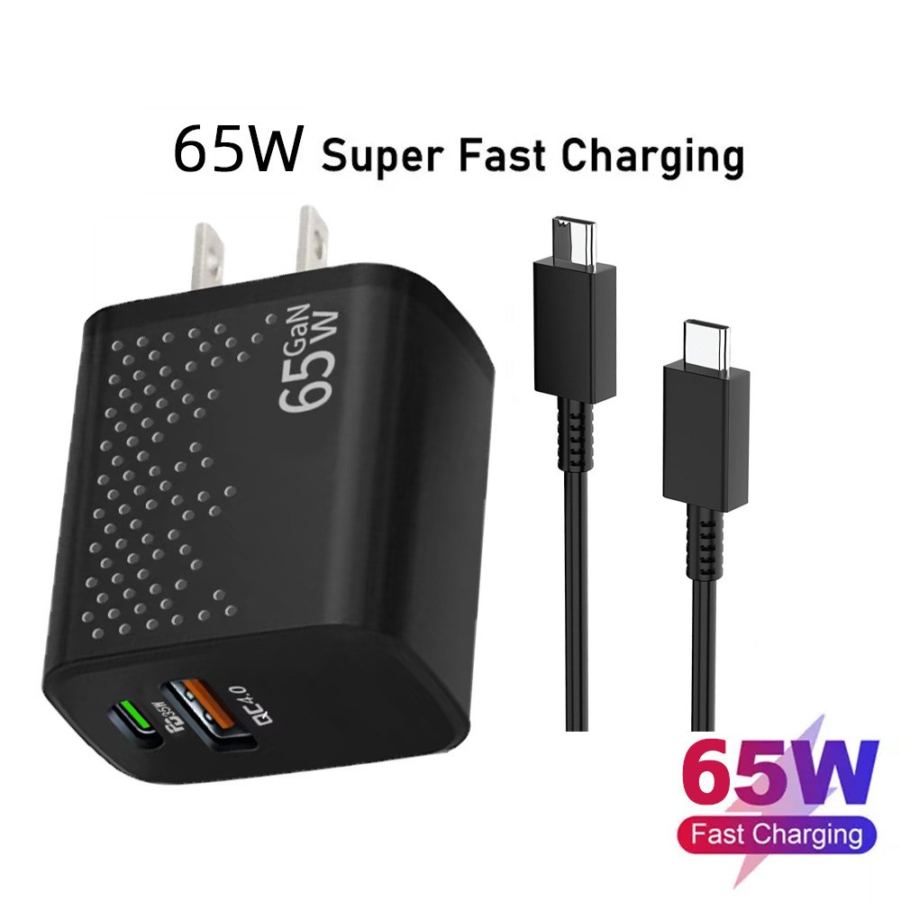 65W PD Fast Wall Charger+Type-C Cable For Samsung Galaxy S23 S22 S21 S20 Ultra