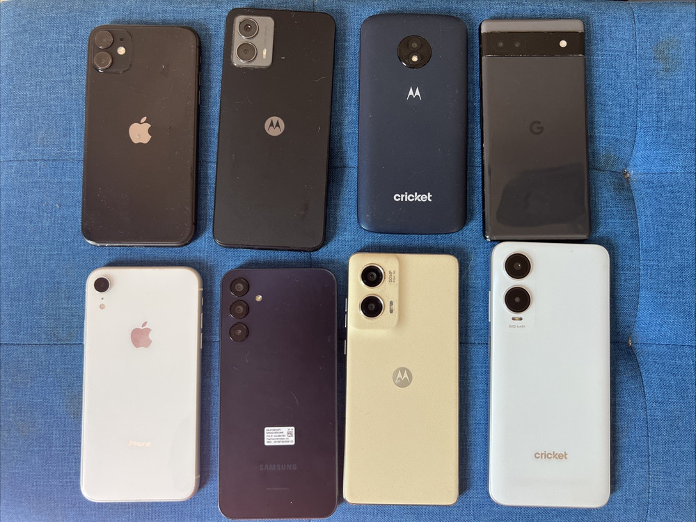 Lot Of 8 Cell Phones For Parts Only (Apple, Samsung, Google,Motorola) READ DESC