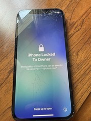 Apple iPhone 12 64GB AT&T Black iOS 12MP Cracked Screen