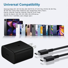 45W Super Fast Wall Charger + USB 6FT Cable Fit Samsung Galaxy S20 S23 S22 S21+