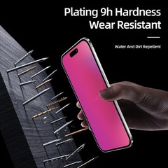 Privacy Screen Protector for iPhone 17 Gradient Color Tempered Glass Anti Blue L