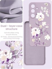 Floral Samsung Galaxy S25 FE 5G Case for Women with 2X Screen Protector, Girls