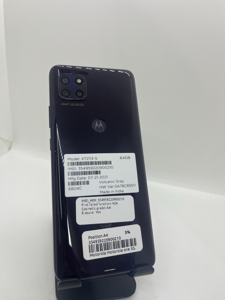 Motorola Moto One Ace 5G 64GB Prepaid AT&T – Volcanic Gray