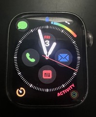 Unlocked Apple Watch Series 8 41MM Silver Stainless Steel Pink Band A2772