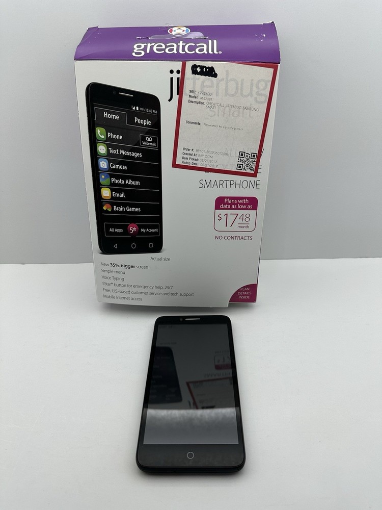 Alcatel One Touch Jitterbug A622GL GreatCall Android Smart Phone – Senior Phone