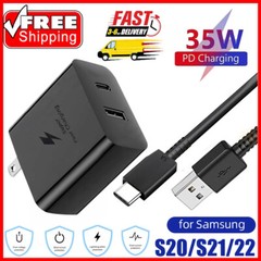 35W Super Fast Charger Adapter + Type C Cable For Samsung GALAXY S21 S22 S23 S24