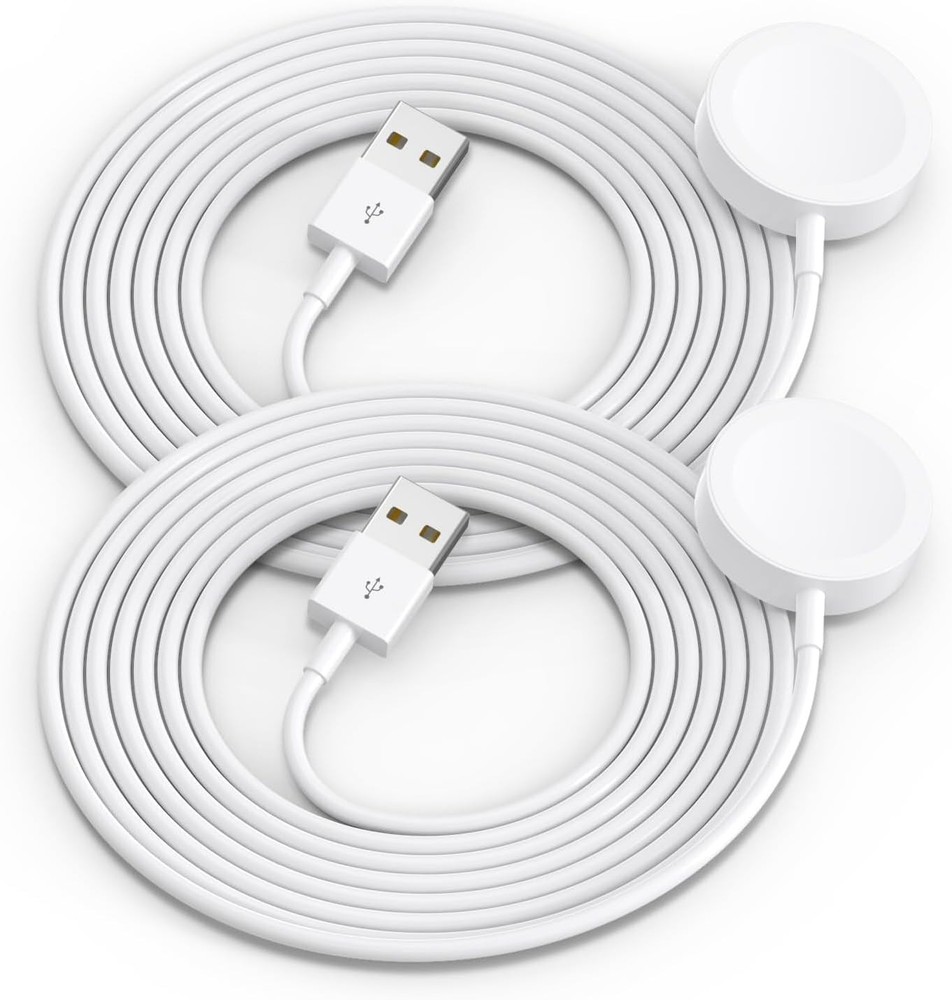 2Pack 5ft/1.5m Apple Watch Charger USB Magnetic Wireless Fast iWatch Charger Por