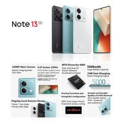 Xiaomi Redmi Note 13 5G Smartphone HyperOS 6GB 128GB Octa Core Dual SIM Global