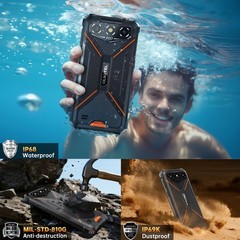 OUKITEL G3 Rugged Phone 16GB+128GB Android 15 6.0″ Display 6300mAh Battery NFC