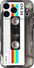 Cute Phone Case for iPhone 17 Pro Max, Retro Cassette Tape Design, Soft Touch TP