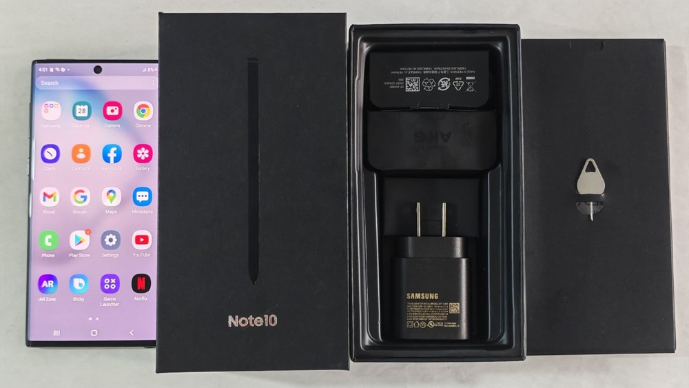Samsung Galaxy Note 10 256GB N970U Unlocked 4G LTE S-Pen Reboxed For USA