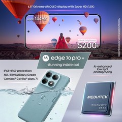 Motorola Moto Edge 70 Pro+ | Factory Unlocked |Dual SIM | Global Version | Sea