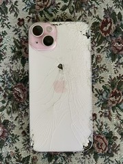 Apple Iphone 15 Plus 256GB Pink (Unlocked), Cracked Back, Battery 88%