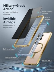 Luxury Magnetic Glossy Case for Samsung Galaxy S26 Ultra with 2X Screen Protecto