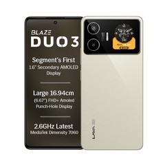 Lava Blaze Duo 3 5G 6GB RAM, 128GB Storage MTK D7060 Processor