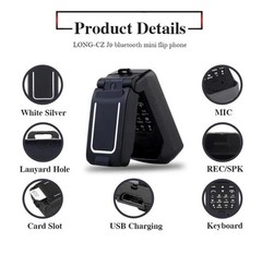 Unlocked J9 Mini Filp Dialer Cellphone GSM Mobile Card Phones FM Radio BT 3.0