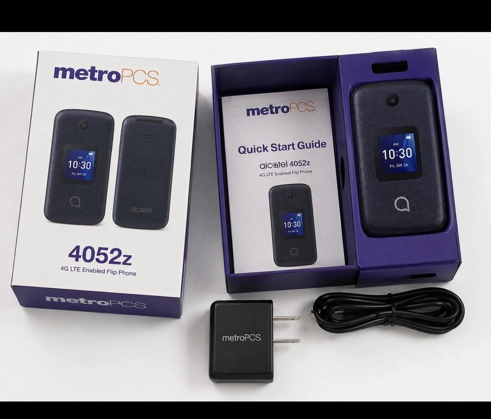 Alcatel Go Flip 4 4056Z 4G LTE Blue Flip Phone (Metro by T-Mobile Only)