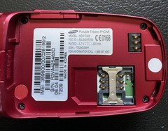 Samsung SGH-T209 Red/Silver (T-Mobile) Flip Cell Phone.