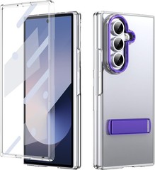 Violet Samsung Galaxy Fold 7 Case with Multi-Angle Kickstand, Anti-Fingerprint &