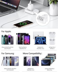 30W USB-C Fast Wall Charger for iPhone 17 Pro/16 Pro with 6.6FT Cable