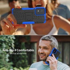 2PCS Case & Screen Protector for Moto G Play 2024 Military Grade Heavy Duty Blue