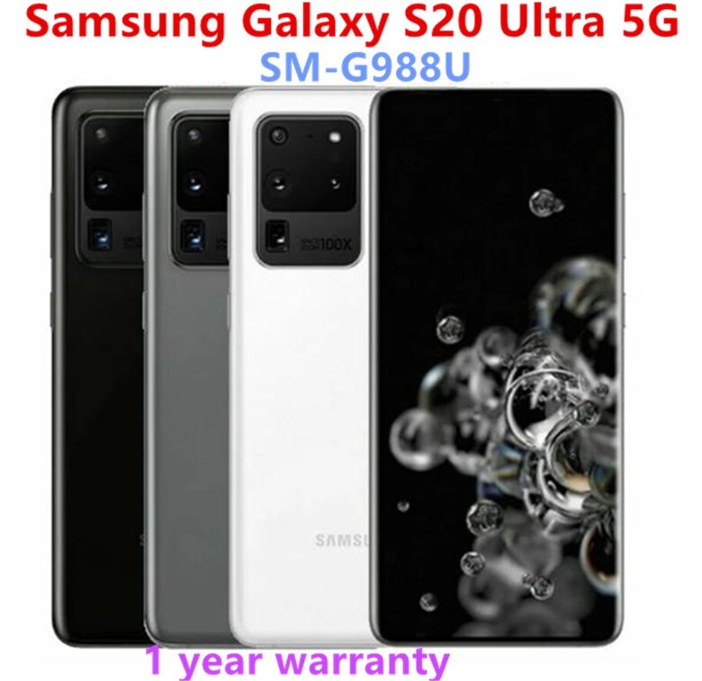 Samsung Galaxy S20 Ultra 5G SM-G988U 128GB GSM Unlocked Smartphone -New Sealed
