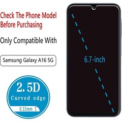 2 Pack Tempered Glass Screen Protector w/ Bubble Free For Samsung Galaxy A16 5G