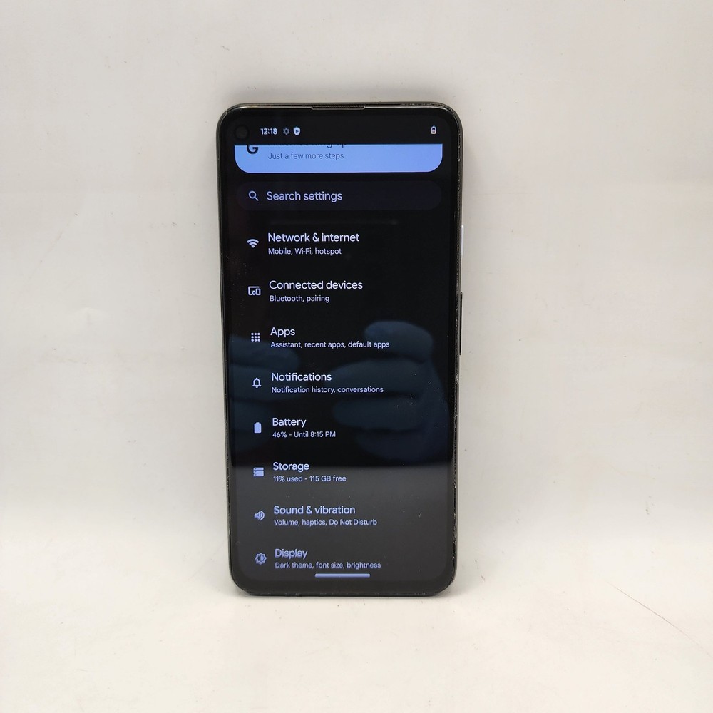 Google Pixel 4a 5G G025E 128GB Just Black (CDMA/GSM Unlocked)