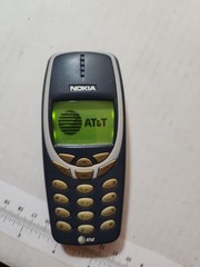 USED Nokia 3360 Tested Working Blue and Gray AT&T Brick Phone