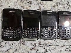 LOT OF 4: BlackBerry Phones 2-Bold 9700, 8330, 9300 For Parts Or Repair