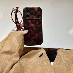 Aesthetic Tortoise Shell Phone Case for iPhone 17 Pro 6.3in, Retro Cool Girl Pri