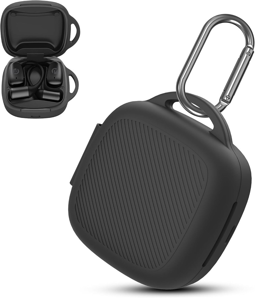 Silicone Case for Raycon Essential Open Earbuds [Black] – All-Round Protection C