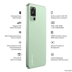 LAVA Blaze 5G: 4GB RAM + 128GB Storage(6.5″) HD+ IPS Display 5000 mAh Battery