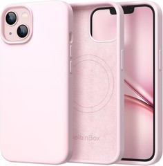 Slim Shockproof Liquid Silicone Case for iPhone 13/14, Magnetic & Soft Lining, P