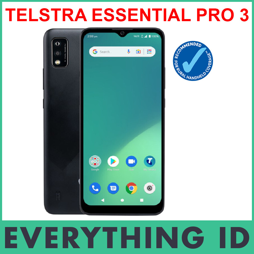 TELSTRA ESSENTIAL PRO 3 BLACK (4GX,6.5″,32GB/4GB) BLUE TICK – UPGRADE OF PRO 2