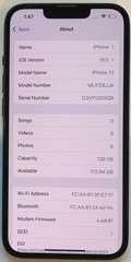 TESTED USED GSM UNLOCKED MIDNIGHT iPhone 13, 128GB A2482 ML933LL/A, 88% BATTERY