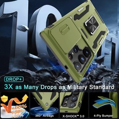Case for Samsung Galaxy S25 Ultra with Slide Camera Cover and Screen Protector