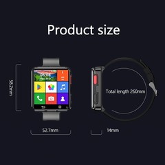 2.64″ Larger Screen 4G Smart Watch Android 11 Dual Camera WIFI GPS 4+64GB