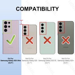 Case for Samsung Galaxy S23 Ultra 5G 6.8-Inch, Transparent Hard Back Phone Cover