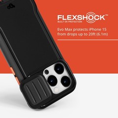 Evo Max Case for iPhone 15 Pro – Impact Protection Case – Lanyards Included – Bl