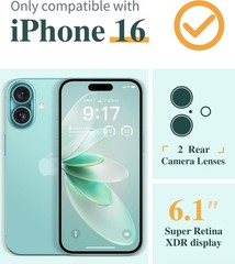 iPhone 16 Case Floral, Soft Shockproof Clear Phone Protective Cover, 6.1″ Design