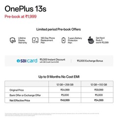 OnePlus 13s Snapdragon® 8 Elite Smarter AI 12GB+256GB Black Velvet Global Versio