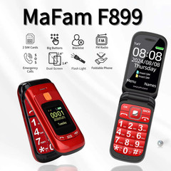 Senior Flip Dual Display Mobile Phone for Elderly Two SIM Card Large Button Spee